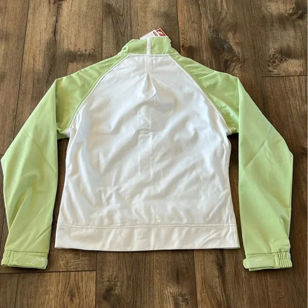 NWT Glen Echo Stretch Tech Rain Gear Waterproof Golf Jacket Lime White Size S
